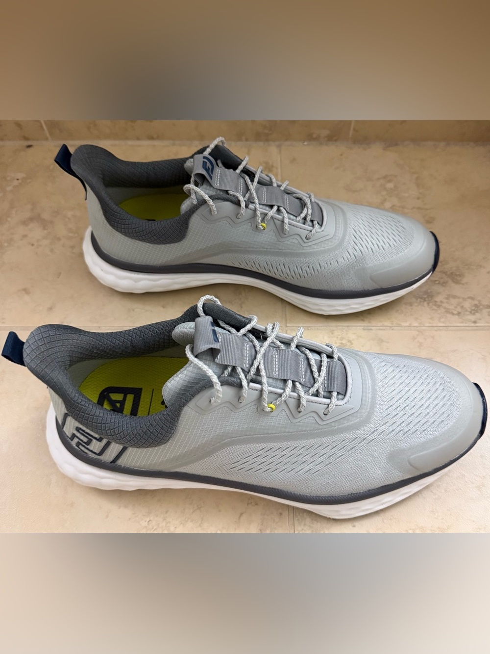 FootJoy Men’s Quantum Golf Shoes  (Grey/White/Blue)